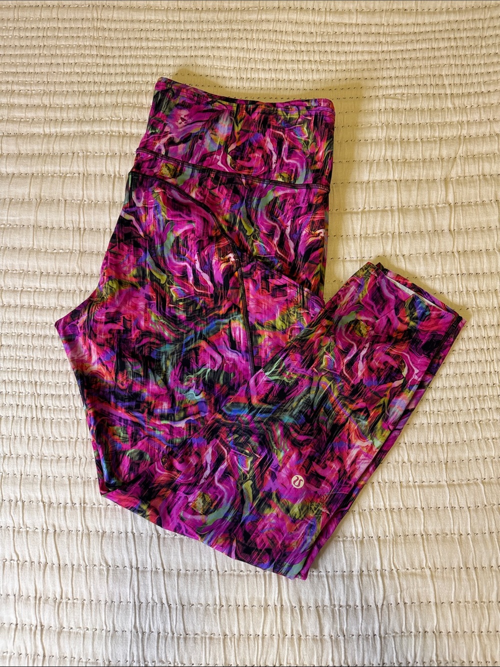 lululemon athletica Pink Multi Abstract Print High-Rise Leggings